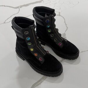 Kurt Geiger colored jewel Bobby suede boots